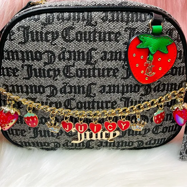 New Juicy Couture Black Beige/Liquorice Freshly Picked Camera Bag and Wallet Set - Image 2