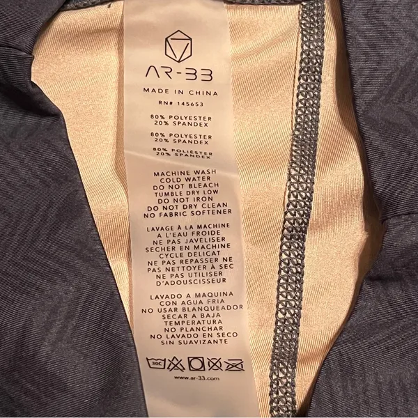 AR-33 Alpha High Waist Gray Purple Ombré Womens‎ SZ Medium Athletic Leggings NEW - Image 5