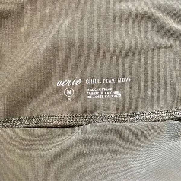 Aerie Chill Play Move Olive Leggings Women’s Medium | High Rise Soft Activewear - Image 3