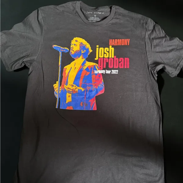 🎤🖤 Josh Groban Harmony Tour 2022 T-Shirt 👕 Black Size M – Concert Merch ✨🔥 - Image 2