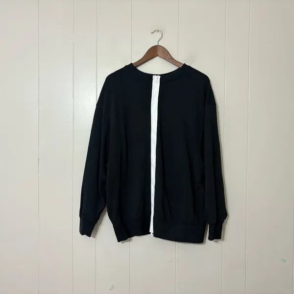 Nike Sportswear Crewneck Sweatshirt Black Back Zipper Size S Streetwear - Image 5