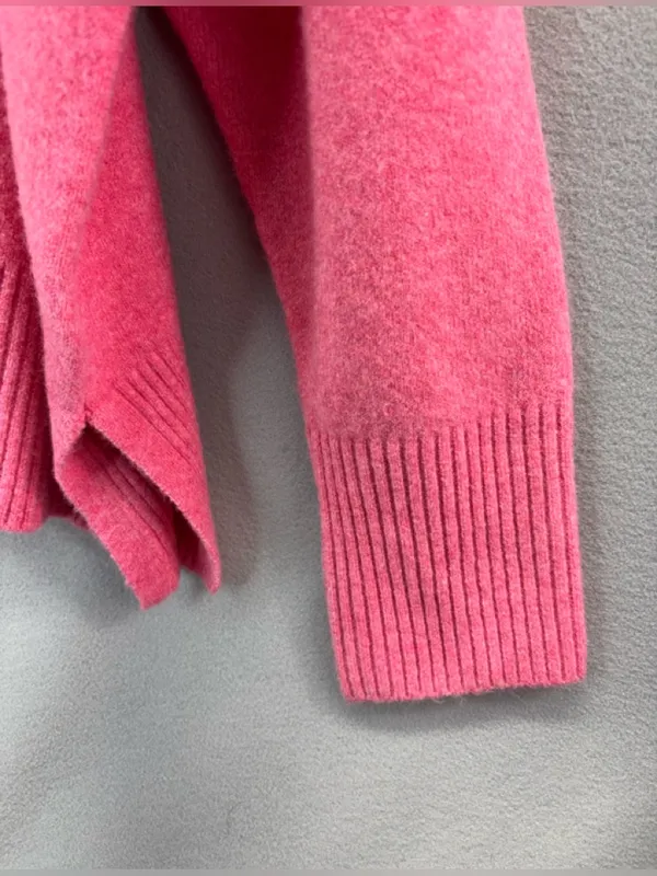 J. Crew Factory XL Bubblegum Pink Mock Neck Extra Soft Knit Sweater - Image 3