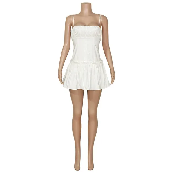 MAJORELLE Carly Cotton Poplin Mini Dress, White, XS - Image 7