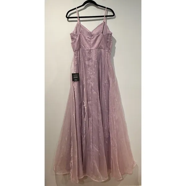 NEW Lulus Formal Gown Large Purple Iridescent Shimmering Prom Hoco Party Wedding - Image 2