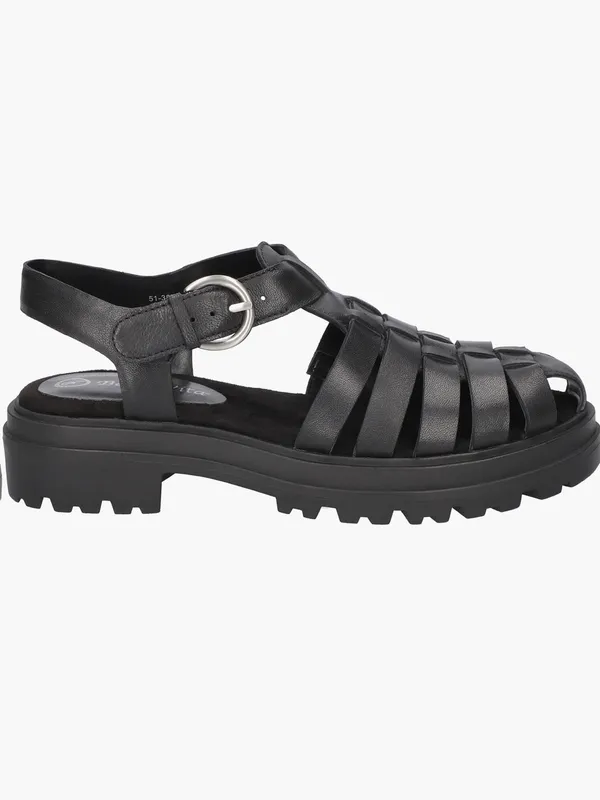 Bella Vita Sinclaire Fisherman chunky lug sole Sandals size 6.5 Black - Image 2