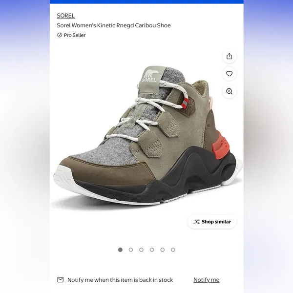 SOREL Kinetic Renegade Caribou Sneakers - size 6.5 - Image 7