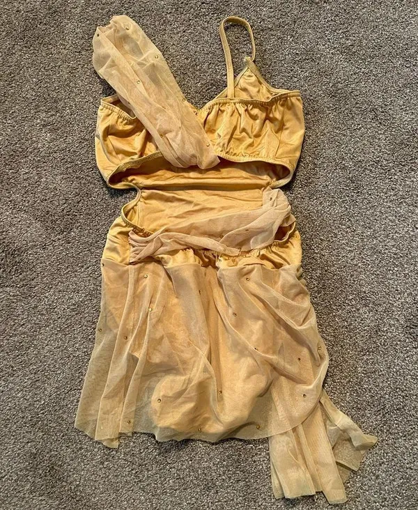 Gold Dance Costume Size L - Image 3