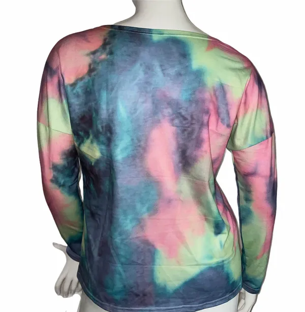 Long Sleeve Tie Dye Top Multiple Size XL - Image 3
