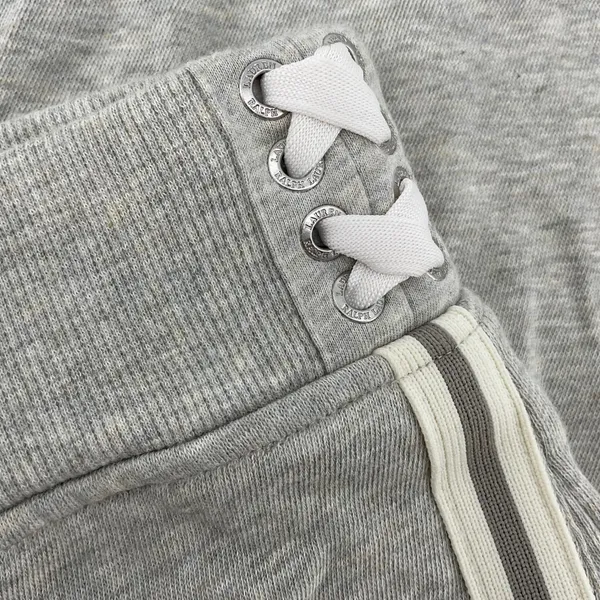 Lauren Ralph Lauren Women Gray Athletic Lounge‎ Pants Side Stripe Lace Up Detail - Image 7