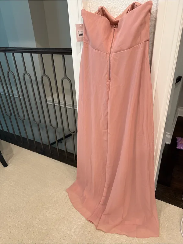 Birdy Grey Winnie Dusty Rose Bridesmaid Dress Medium NWT Strapless Ruffle Maxi - Image 6