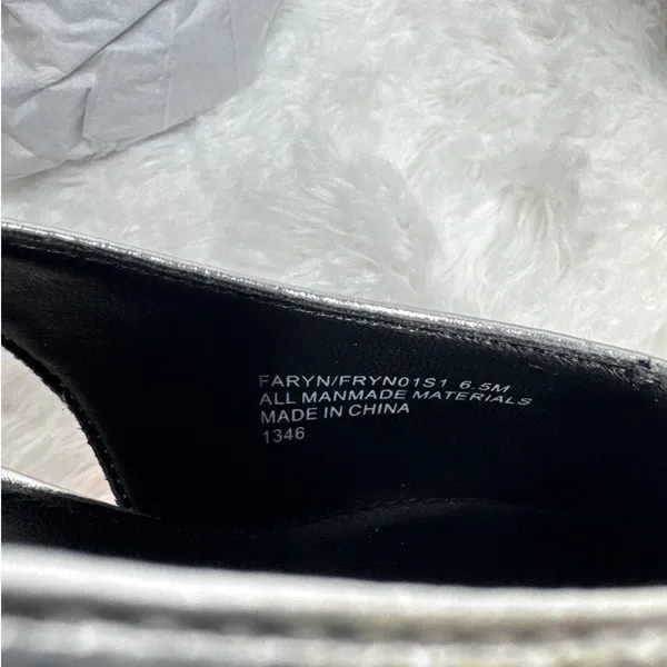 NWT Steve Madden Faryn Slingback Pumps silver size 6.5 - Image 12