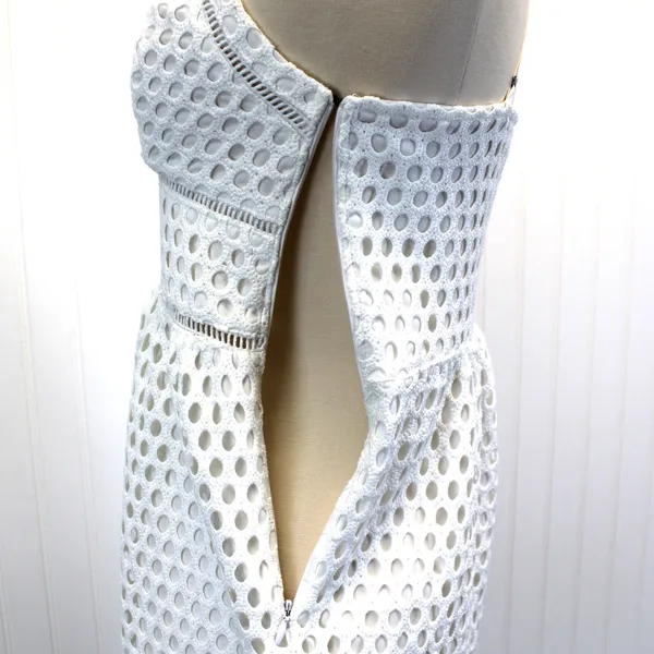 Abercrombie & Fitch Womens S Crochet Mini‎ Dress Sleeveless White Boho Whimsy - Image 11