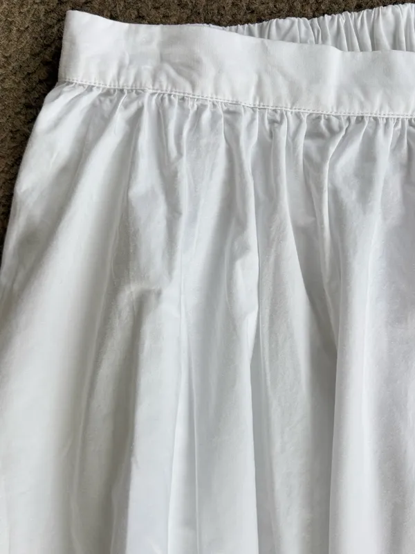 Like New Free People Gaia Full Circle Poplin Skort White Size Large - Image 6