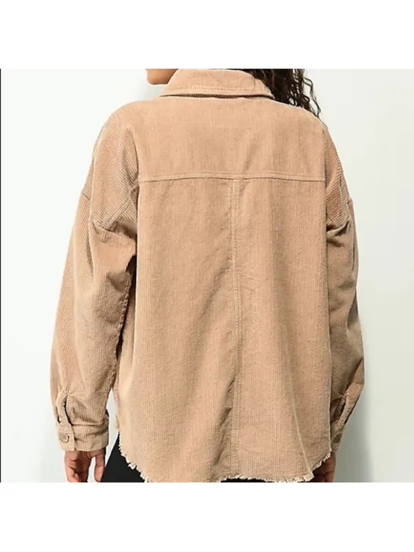 Empyre Aria Tan Corduroy Shirt Jacket shacket Size Small - Image 3