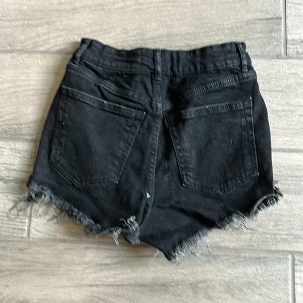 Zara black denim shorts - Image 4