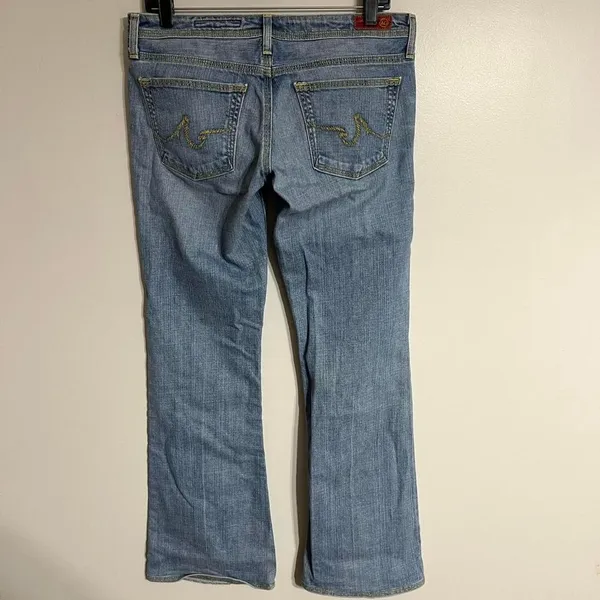 AG Adriano Goldschmied The Merlot Low Rise Flare Leg Light Wash‎ Jeans Size 30 - Image 8