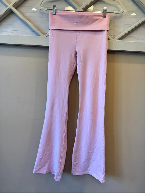 Victoria’s Secret PINK Y2K Bling Cotton Foldover Flare Leggings No Size Tag Sm? - Image 5