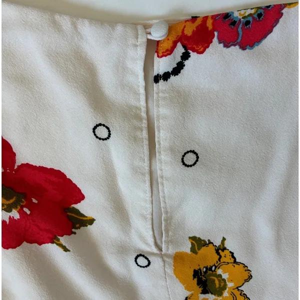 Free People Heart of Gold‎ Cream Floral Cold Shoulder Mini Dress Size 0 OB802996 - Image 10