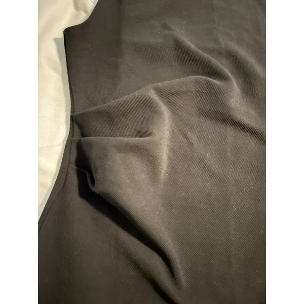 Anthropologie Asymmetrical Mini Dress Black Hardware Detail‎ Large LBD Modernist - Image 7