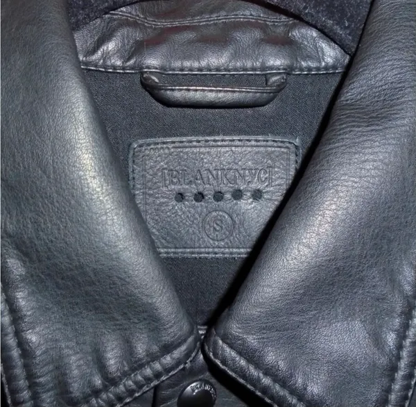 Blank NYC Faux Leather Denim Hybrid Jacket - Image 4