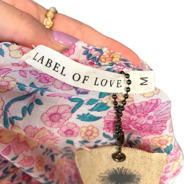 Label Of Love Rosa‎ Pink Floral Midi Dress Size Medium - Image 10