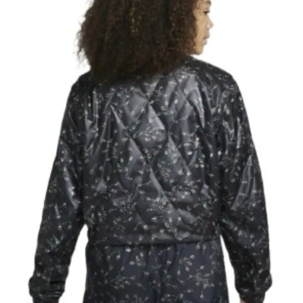 Nike‎ Sportswear Icon Clash Quilted Jacket black floral size large - Image 4