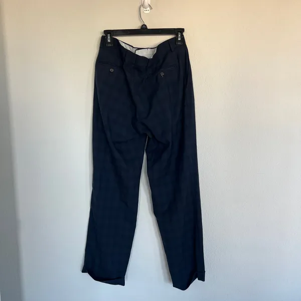Ralph Lauren Men’s Classic Fit Blue Plaid Dress Pants Size 30X30 - Image 5