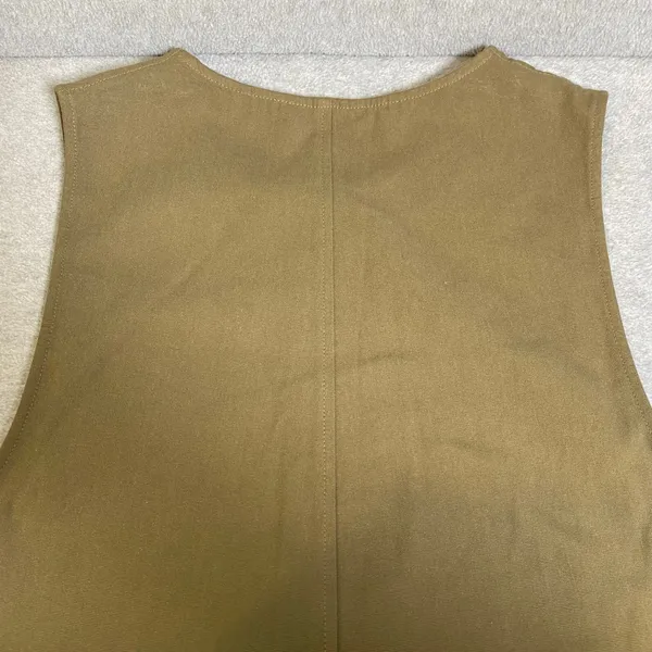 Lovely U-Dear Jumpsuit Overalls Women's Sz S Olive‎ Green Canvas Utility Button - Image 4