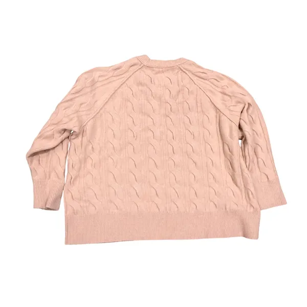 Aerie Unreal Cable Knit‎ Sweater Womens XL Pink Crewneck Pullover Casual Soft - Image 4