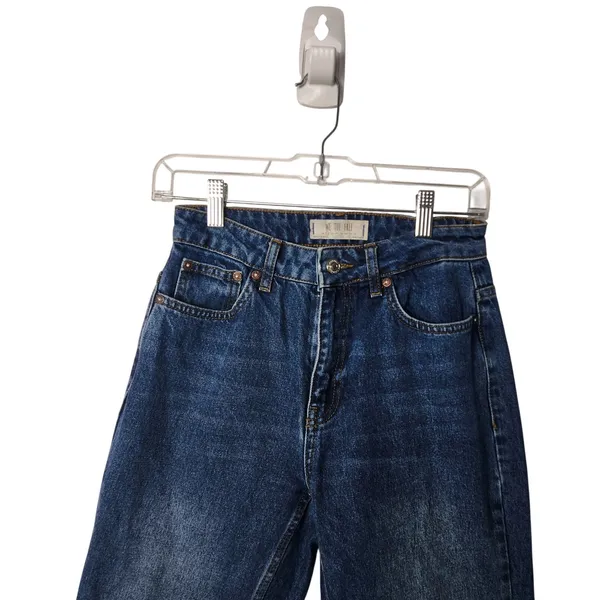Free The People We The Free Blue Dark Wash Denim Ankle Barrel Jeans Size 25 - Image 2