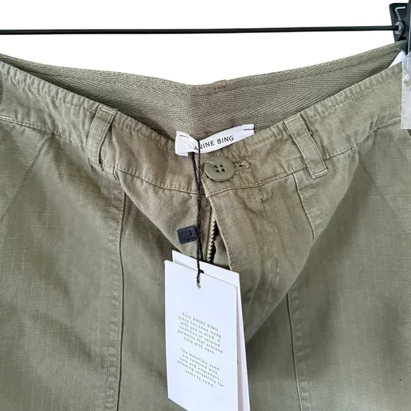 Anine Bing NEW Cargo Trouser Olive Green - Image 9