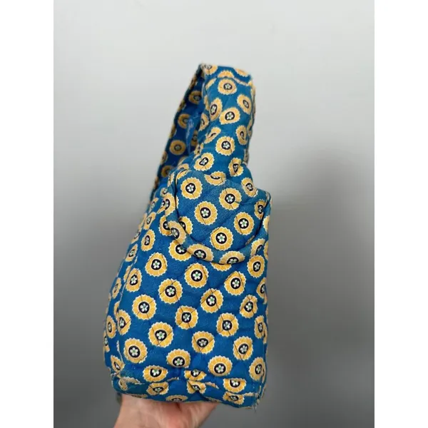 Vera Bradley Floral Shoulder‎ Bag Yellow Blue Zip Pockets Adjustable - Image 16