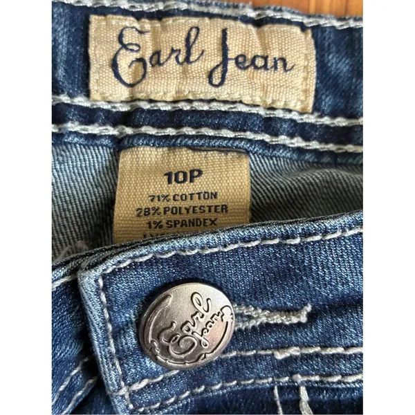 Vintage Earl Jean Bootcut Denim with Embroidered Back Pockets Size 10P - Image 4