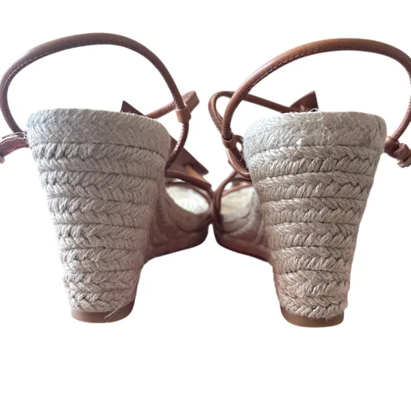 Tory Burch Diamond Patch Espadrille Wedge‎ Aged Camello 7 - Image 8