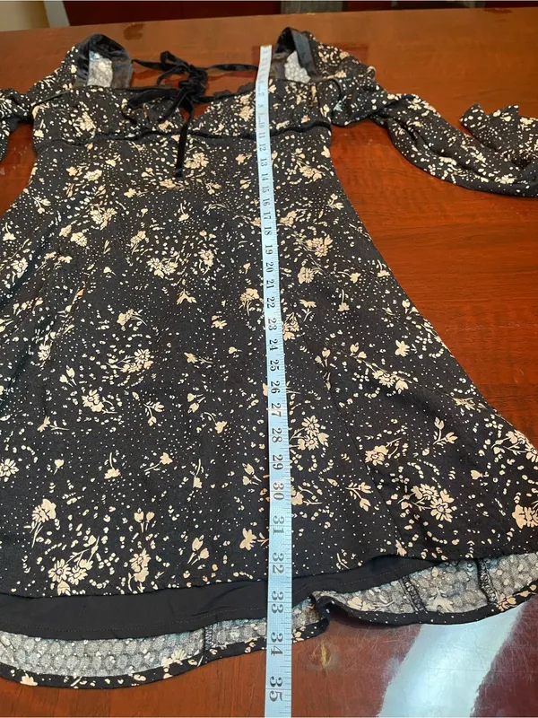Free People Tess Mini Babydoll Dress Viscose CottageCore Country Village Sz M - Image 8