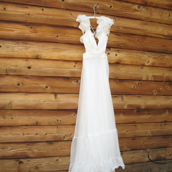 Mac Duggal 67911 Ruffled Tiered Cut Out Chiffon Gown Dress White 6 - Image 9