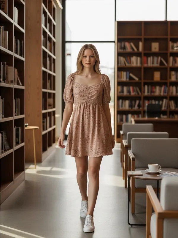 Promesa for Jondie Floral Puff Sleeve Dress M - Image 3