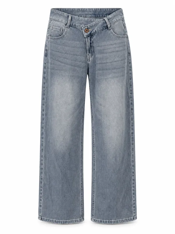 Halara Flex Crossover Waist Wide Leg Jeans Petite XS Light Wash - Image 2