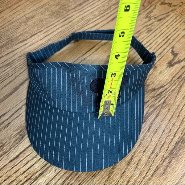 DISNEY PARKS Mickey Mouse Black And White Pinstripe Sun Visor Adjustable Size OS - Image 12