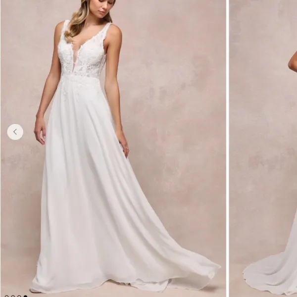 LULUS Bridal Wedding Elegant Sophisticated Floral Sexy Mermaid Gown - Image 4