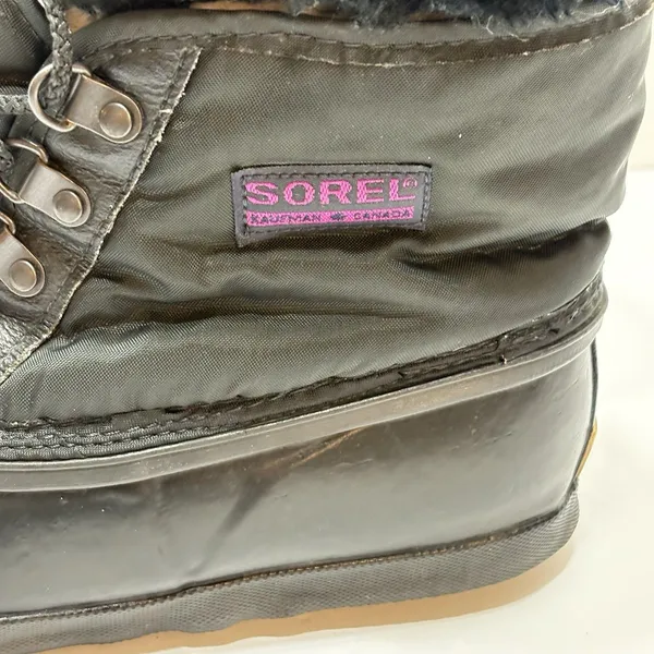 Vintage Sorel Kaufman Duck Boots Womens 10 Winter Rain Snow Ankle Lace Up - Image 7