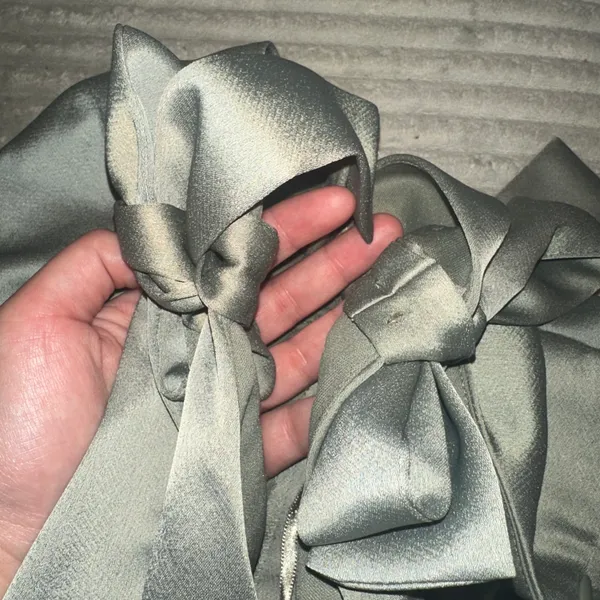 BHLDN x Sachin & Babi Harper Satin Charmeuse Sage Green Midi Dress - Image 5