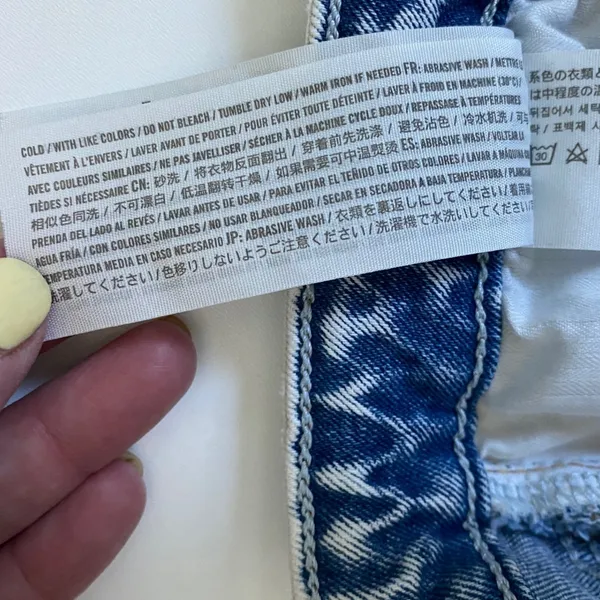 Abercrombie & Fitch Simone High Rise Slim Blue Acid Wash Jeans Size‎ 25 0R - Image 6