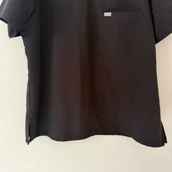 Figs‎ Catarina One-Pocket Scrub Top Black Size XL Scrub Shirt Short Sleeve - Image 5