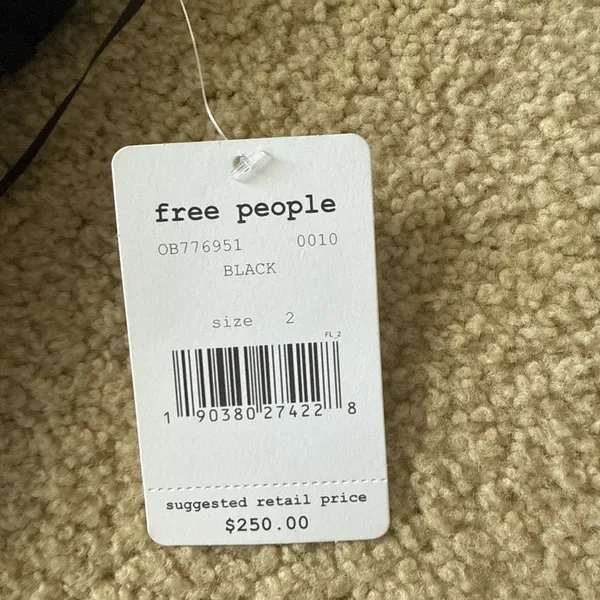 Free People Black Beaded Dress - Image 3