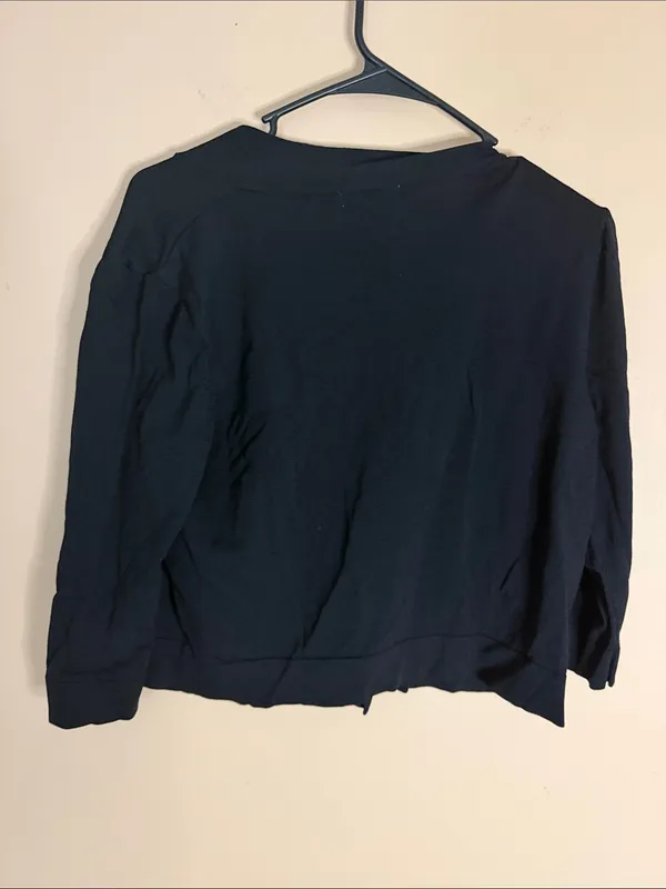 Roz & Ali Black Open-Front Cardigan - Image 4