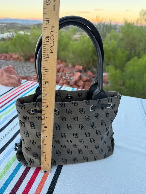 Dooney & Bourke Vintage DB Monogram Tote 3pc Set Bag Wallet Coin Purse Y2K Chic! - Image 3