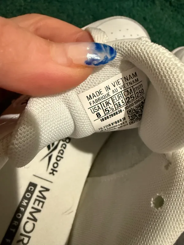 White Reebok Memoryte Sneakers  - Image 3