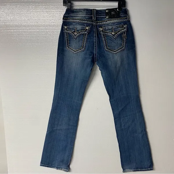 Miss Me Jeans Women Size 29W Low Rise Faded Signature Boot Cut Denim JS50108124 - Image 6