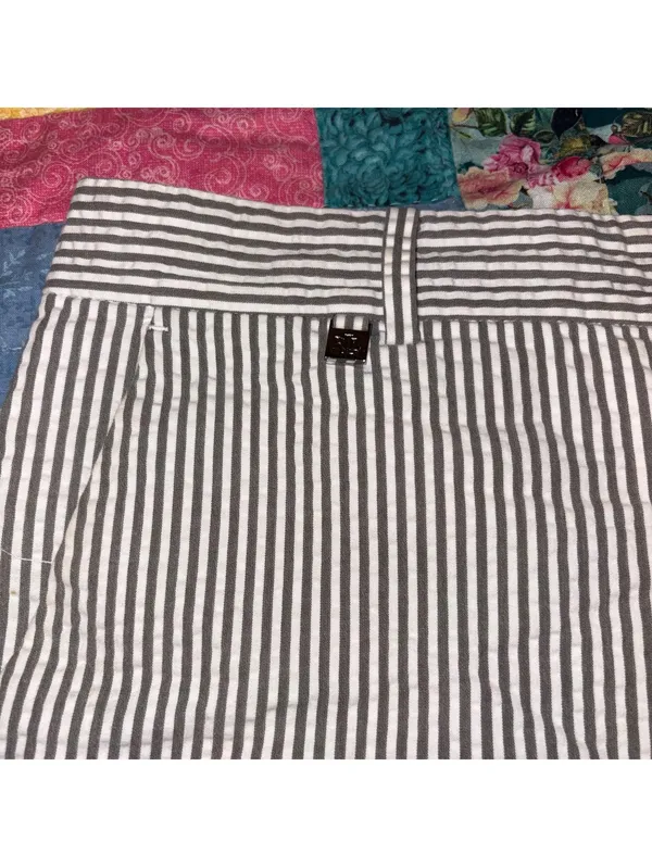 Lauren Ralph Lauren $98 Seersucker Bermuda Women's 14 Striped Bermuda Shorts - Image 5